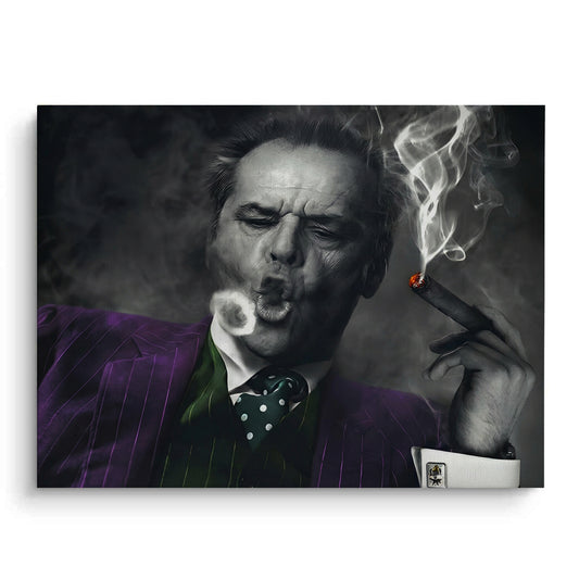Jack Nicholson Joker Blowing Smoke - Canvas