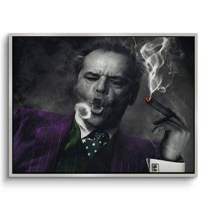 Jack Nicholson Joker Blowing Smoke - Canvas