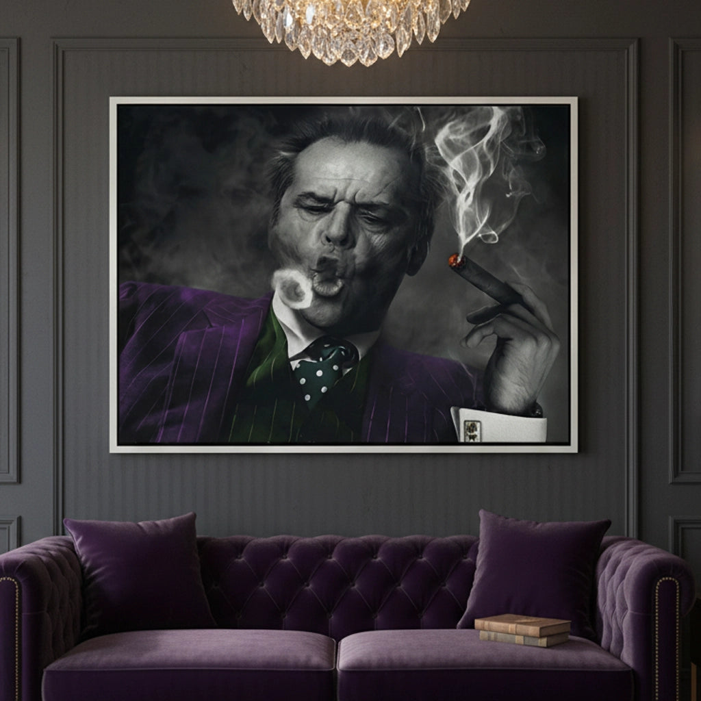 Jack Nicholson Joker Blowing Smoke - Canvas