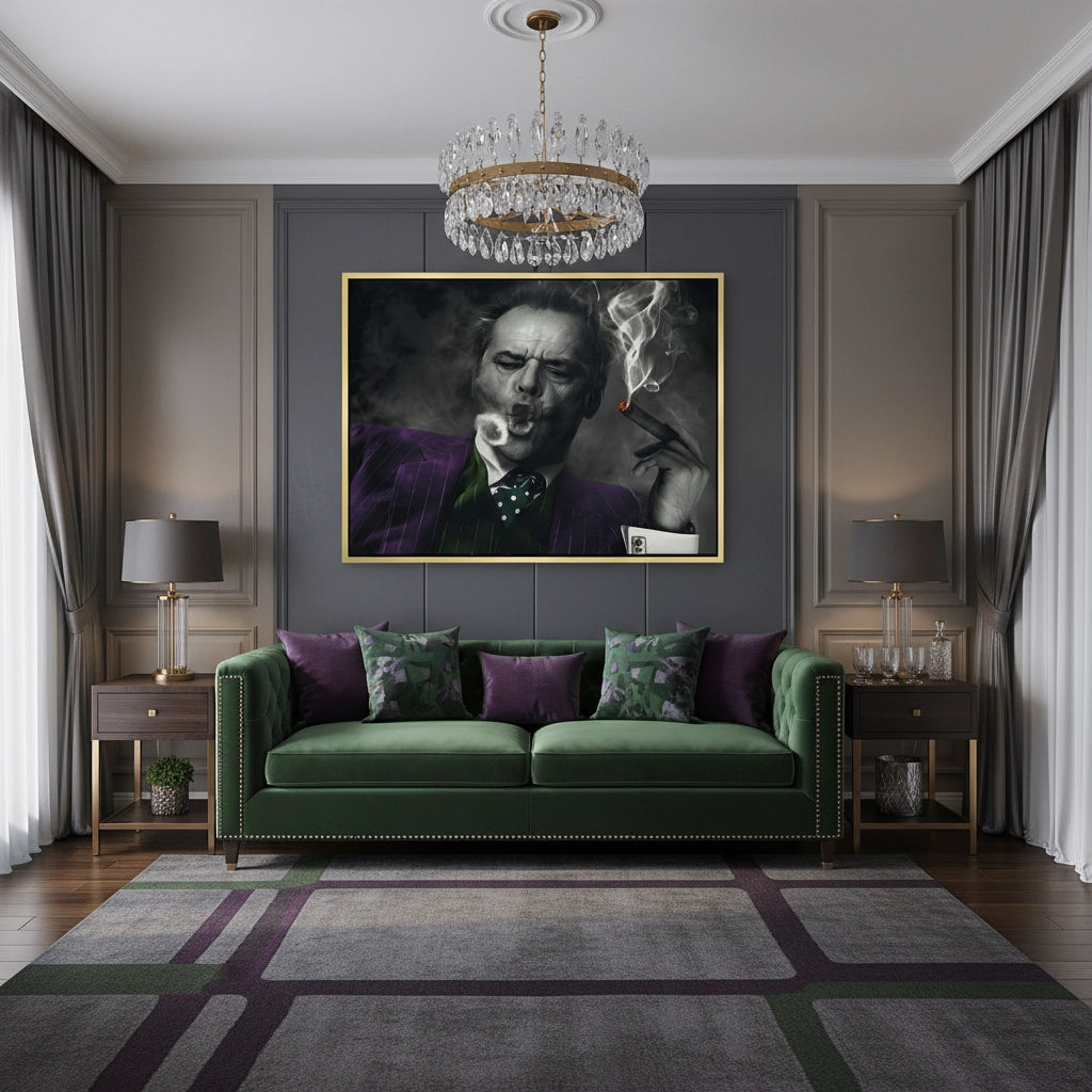 Jack Nicholson Joker Blowing Smoke - Canvas