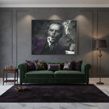Jack Nicholson Joker Blowing Smoke - Fine Art