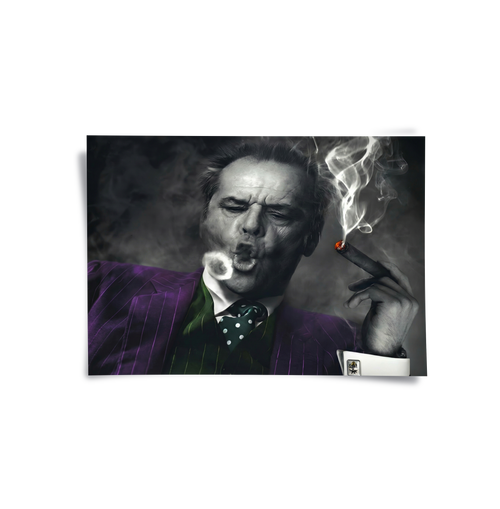 Jack Nicholson Joker Blowing Smoke - Poster