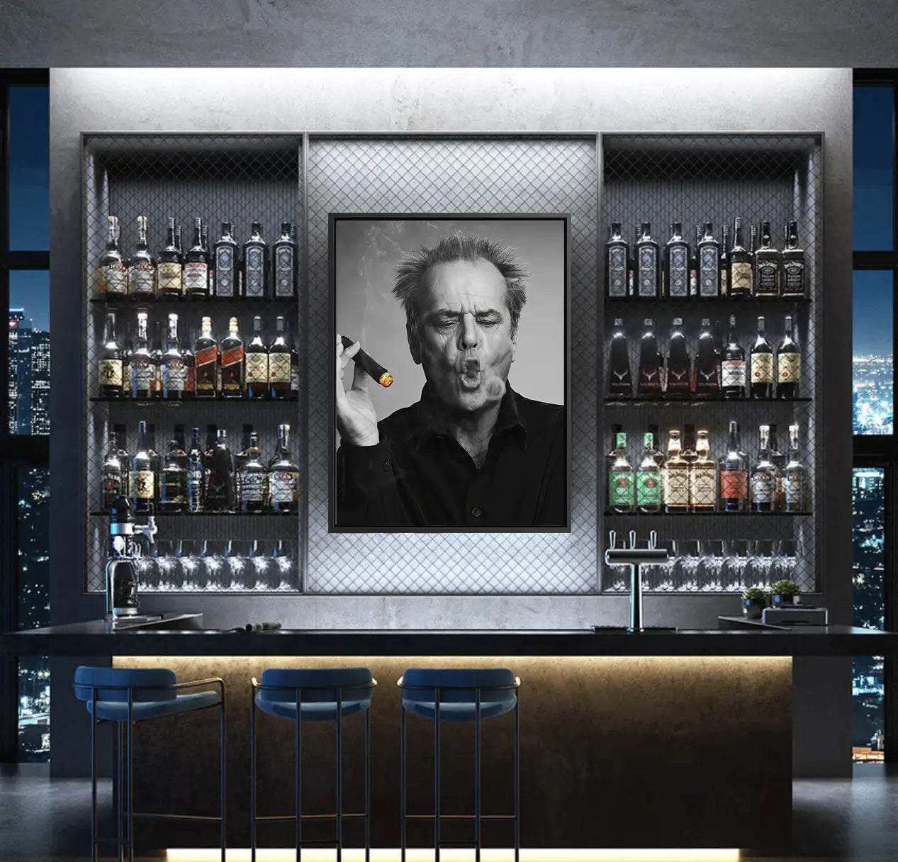2Jack Nicholson Cigar - Canvas