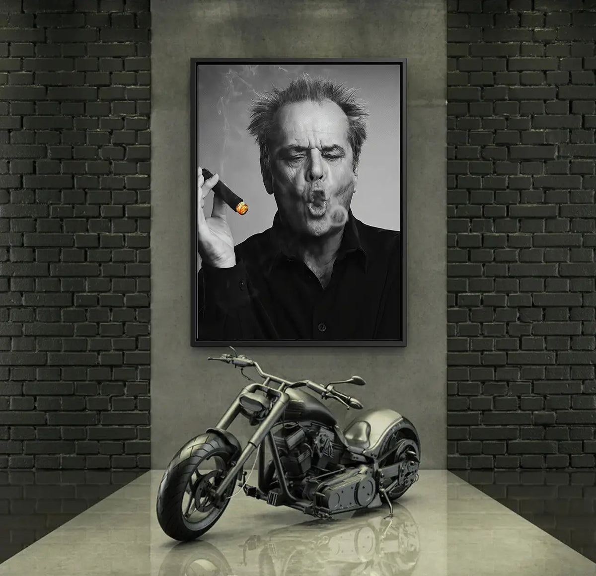 Jack Nicholson Cigar - Canvas - Jasmineart.ae