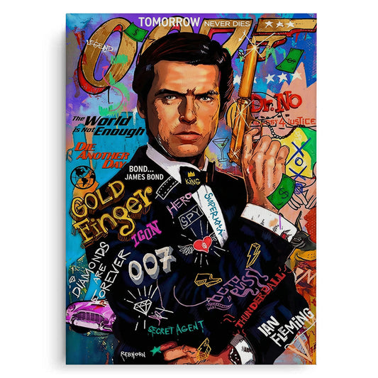 James Bond 007 Pop Art  - Canvas