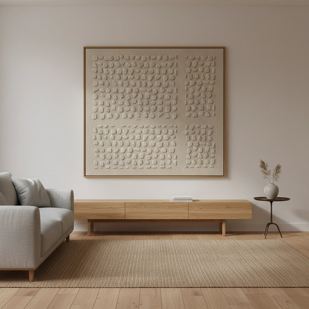 2Japandi Taupe Dot Painting #JTDP550
