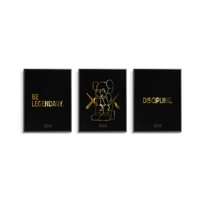 Kaws set of 3 - Canvas