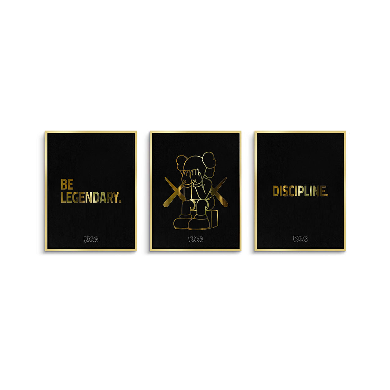 2Kaws set of 3 - Canvas