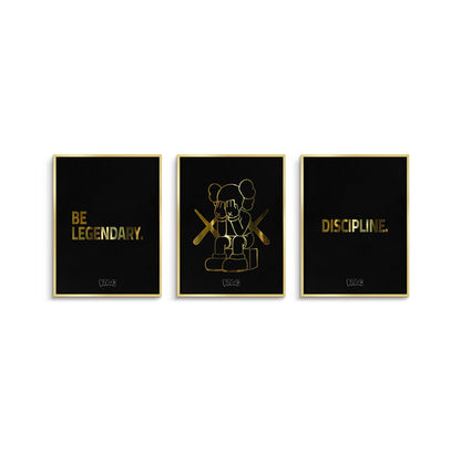 Kaws set of 3 - Canvas