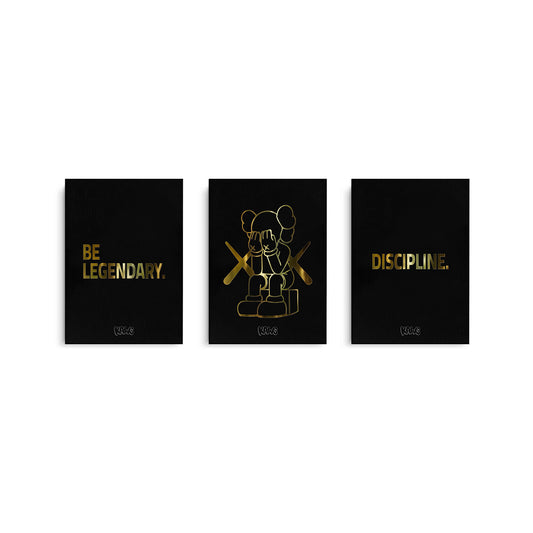 Kaws set of 3 - Canvas