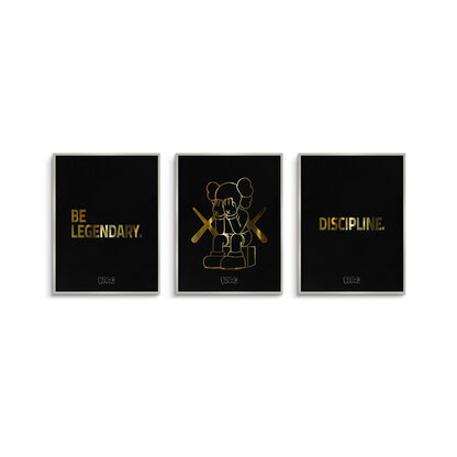 Kaws set of 3 - Canvas