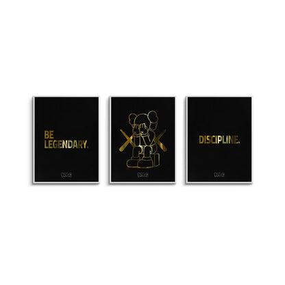 Kaws set of 3 - Canvas