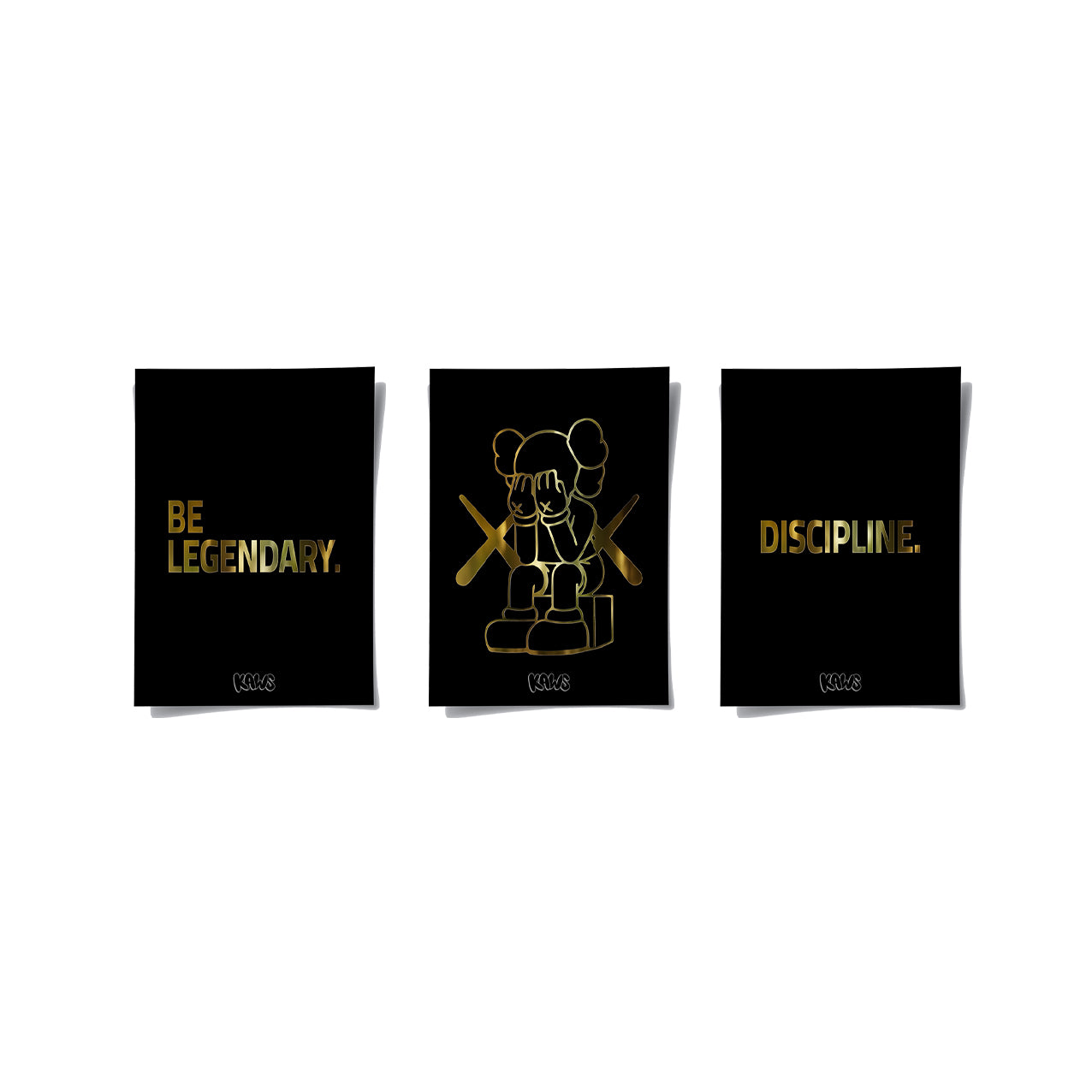 2Kaws set of 3 - poster