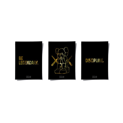 Kaws set of 3 - poster