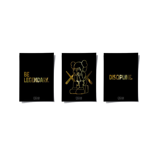 Kaws set of 3 - poster