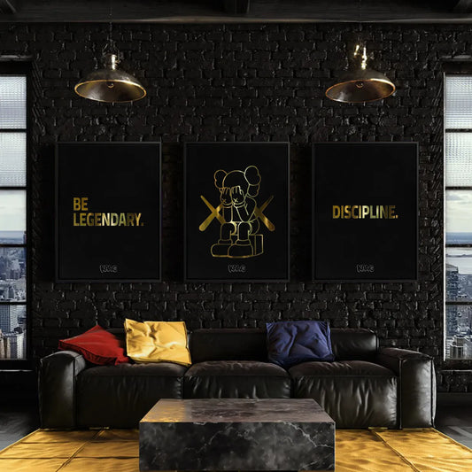 Kaws set of 3 - Canvas