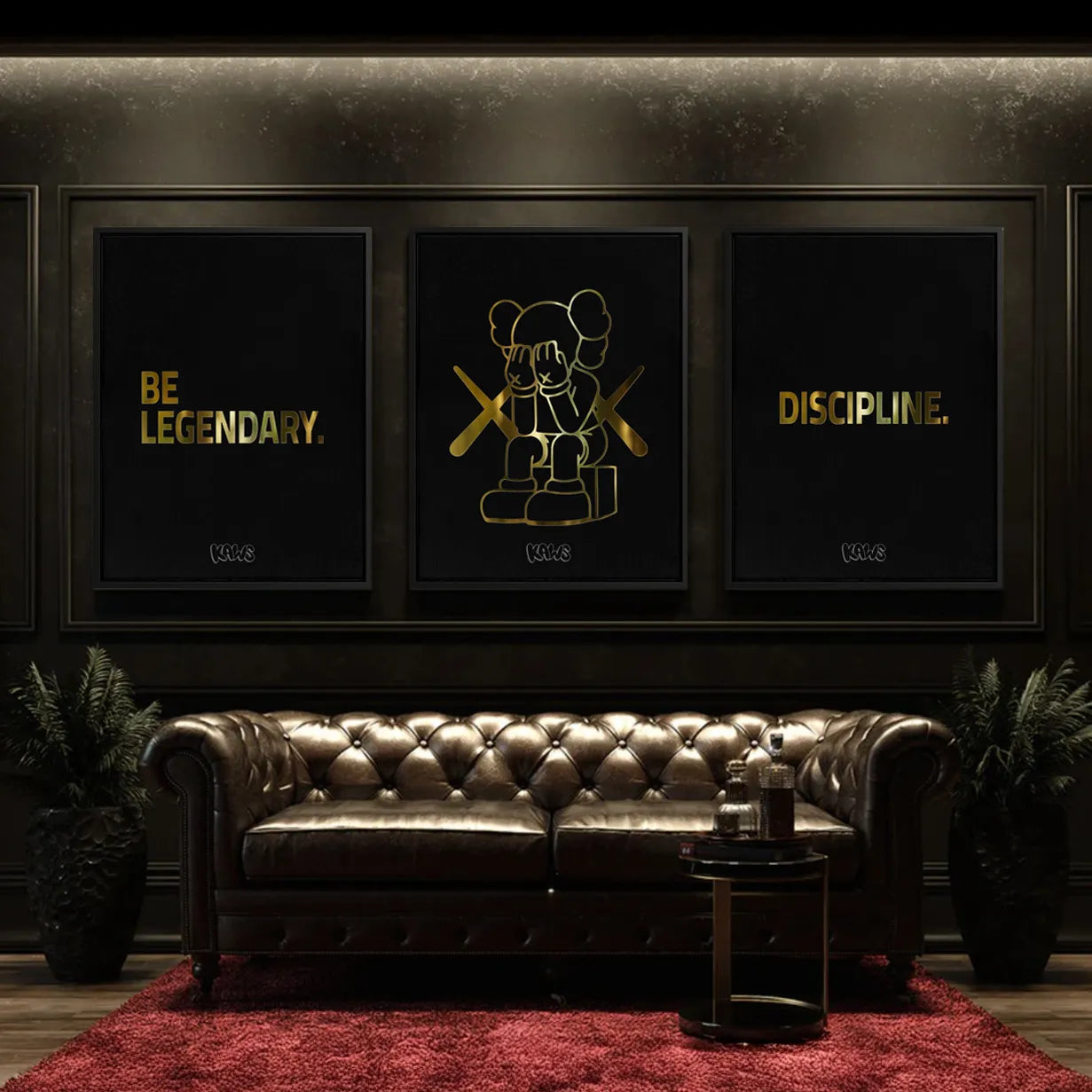 2Kaws set of 3 - Canvas