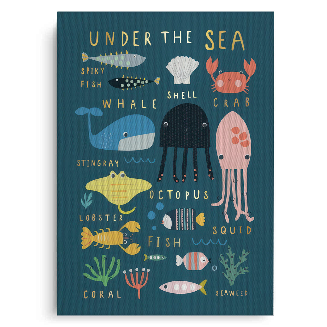 2Kids Educational Sea Animals - Canvas