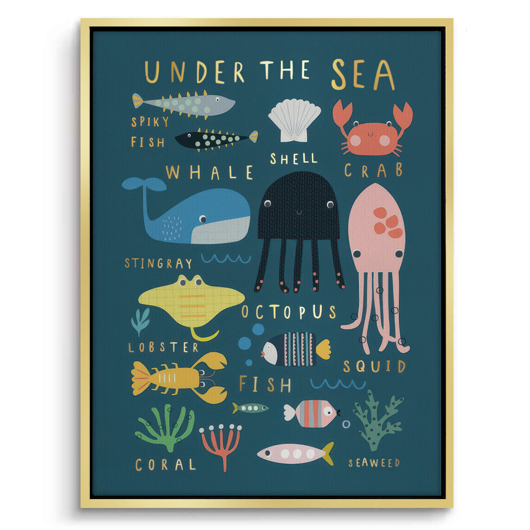 2Kids Educational Sea Animals - Canvas