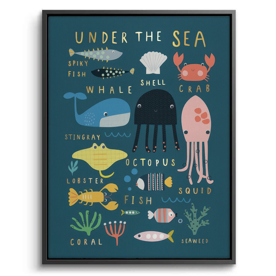 2Kids Educational Sea Animals - Canvas