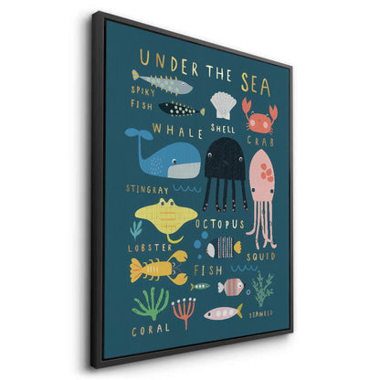 Kids Educational Sea Animals - Canvas