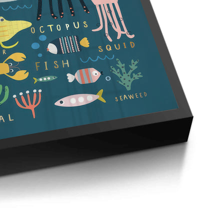 Kids Educational Sea Animals - Fine Art