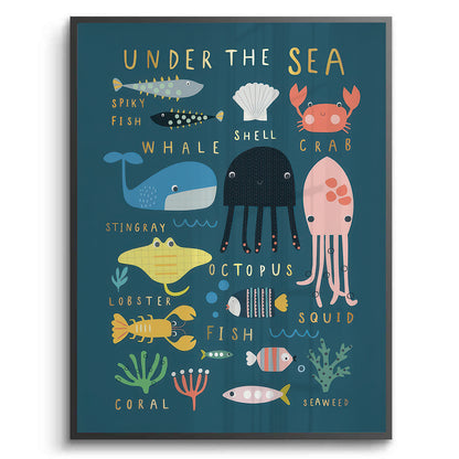 Kids Educational Sea Animals - Fine Art