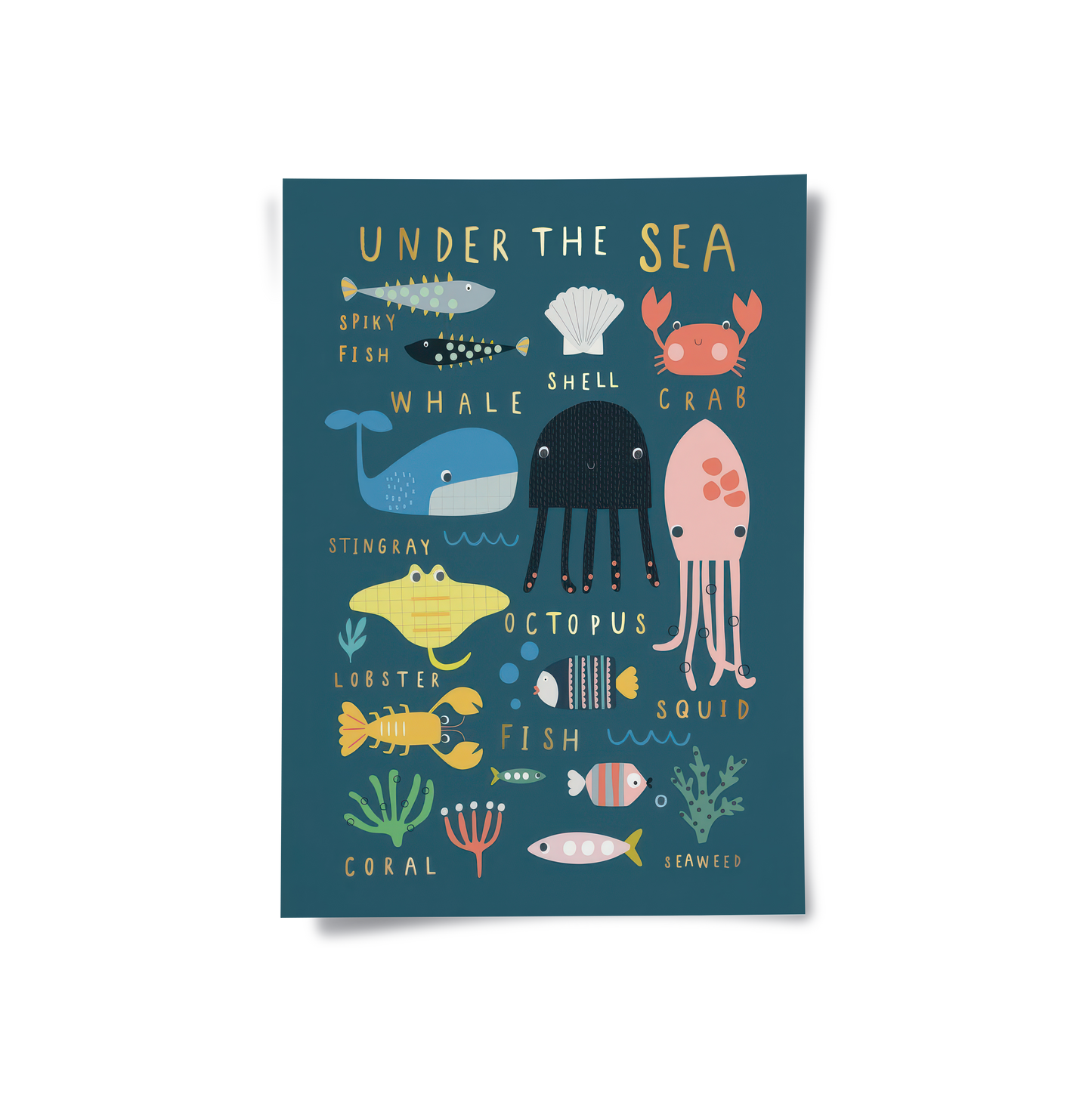 2Kids Educational Sea Animals - Poster