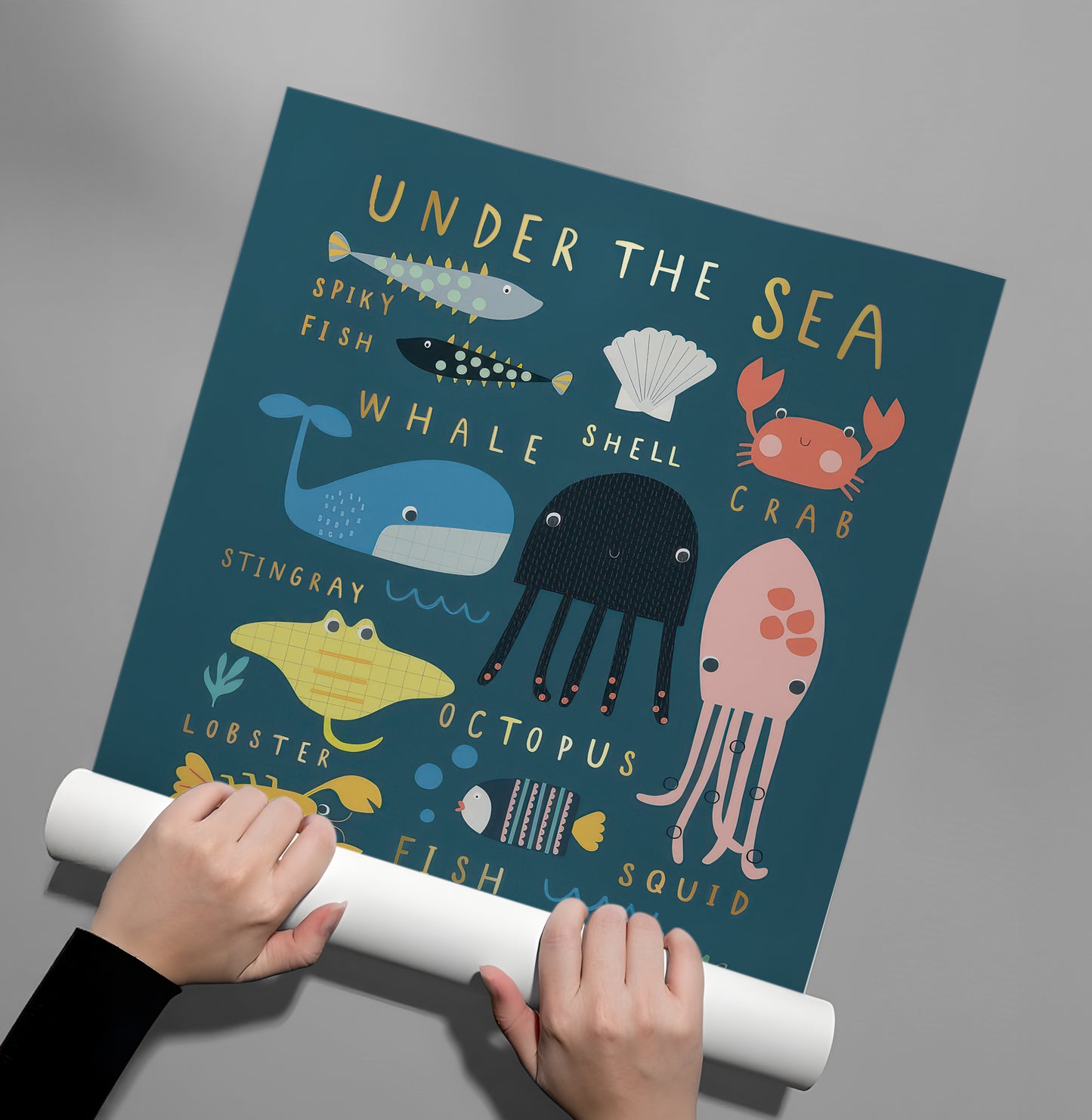 2Kids Educational Sea Animals - Poster
