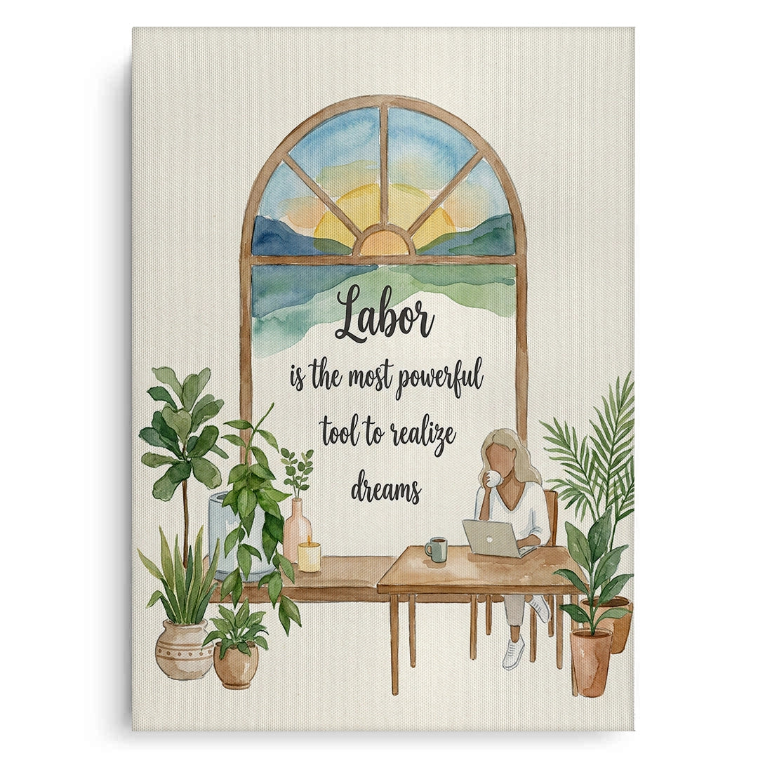 2Labor to Realize Dreams - Canvas