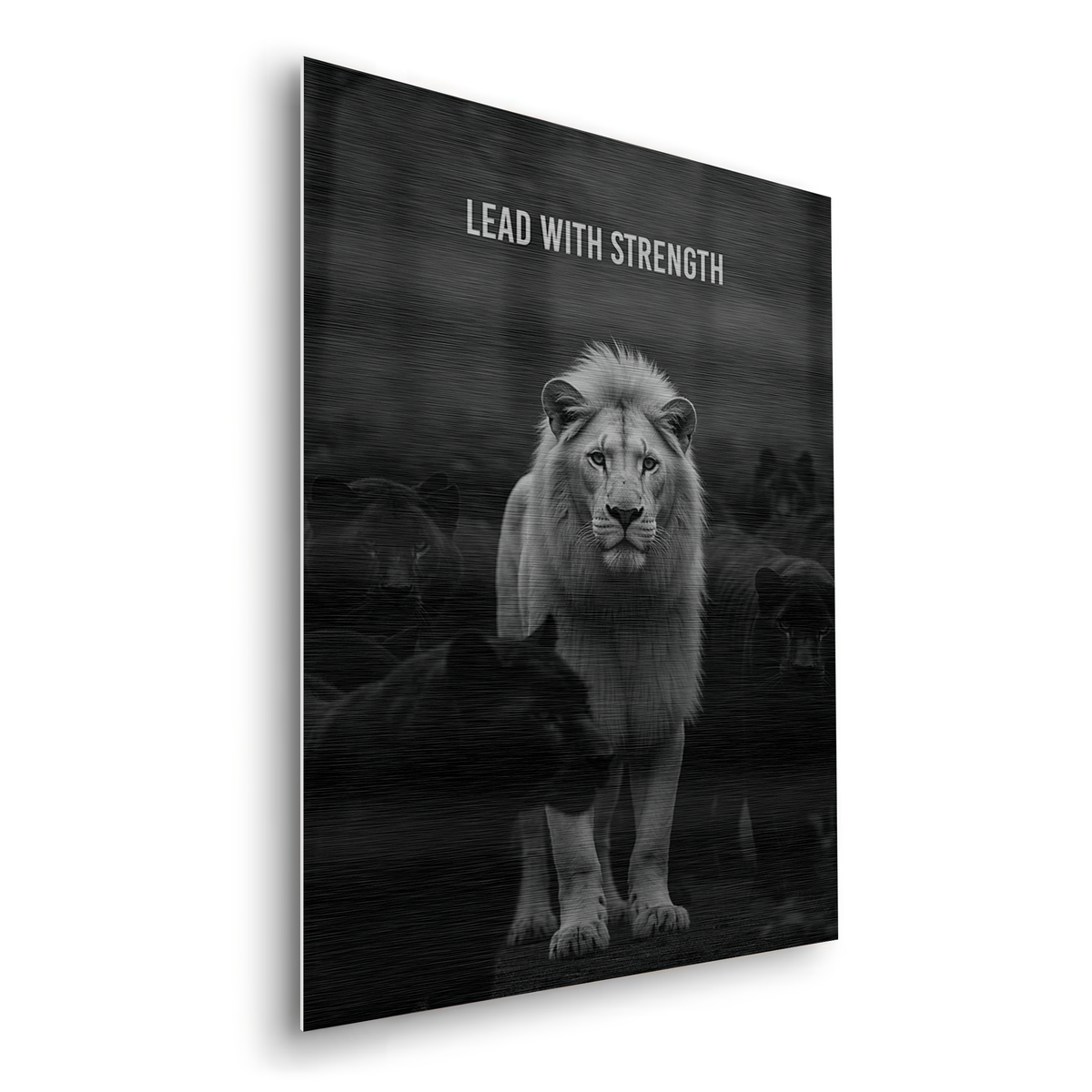 Lead With Strength - Metal - Jasmineart.ae