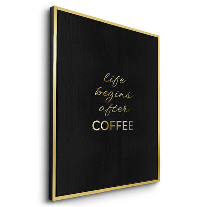 Life Begins After Coffee - Canvas