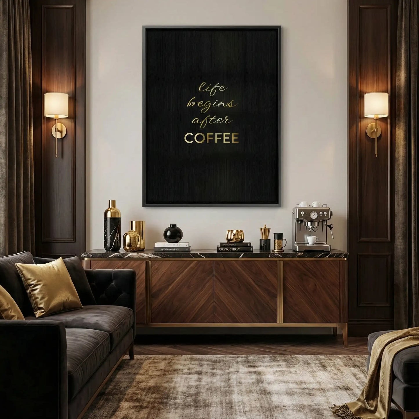 2Life Begins After Coffee - Canvas