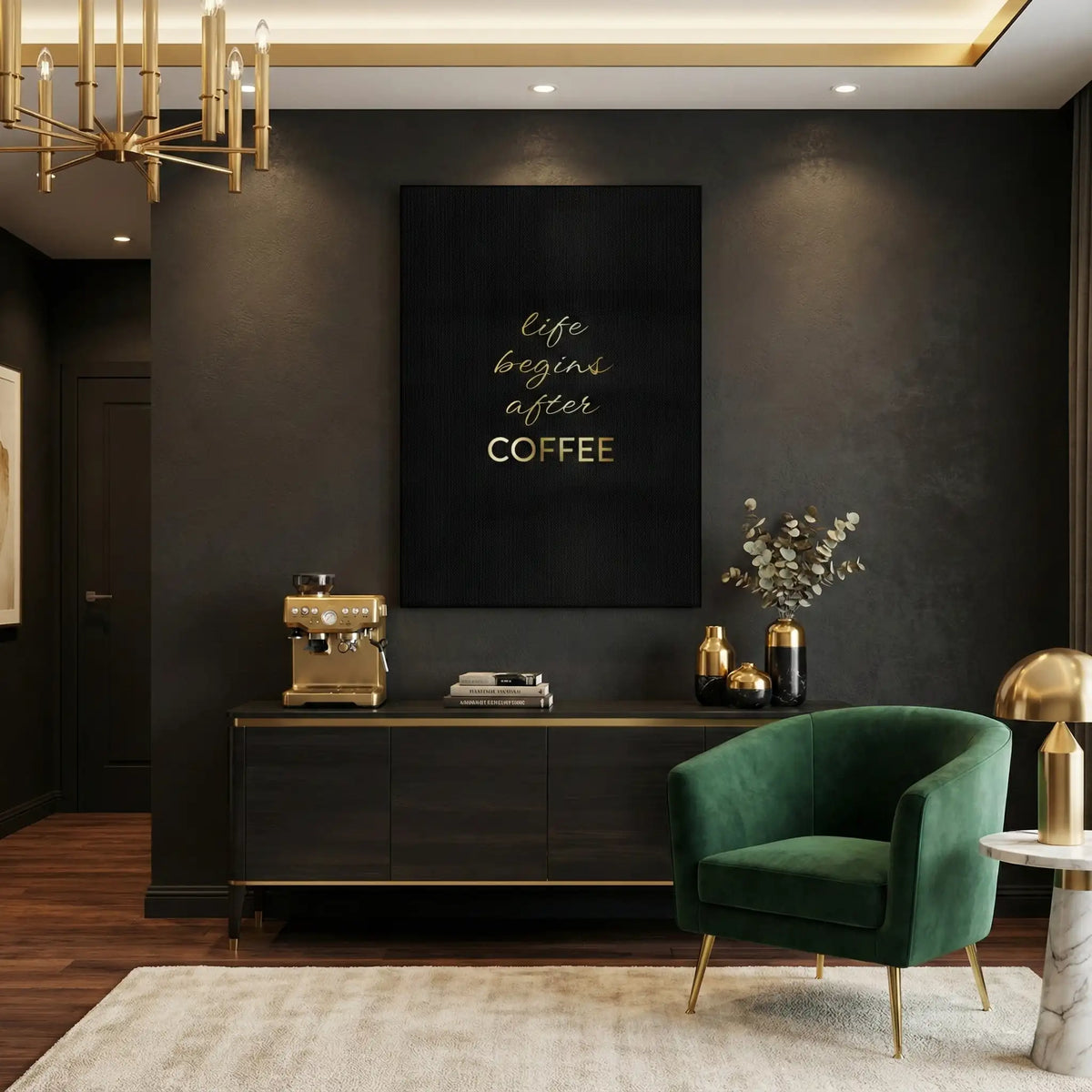 Life Begins After Coffee - Canvas