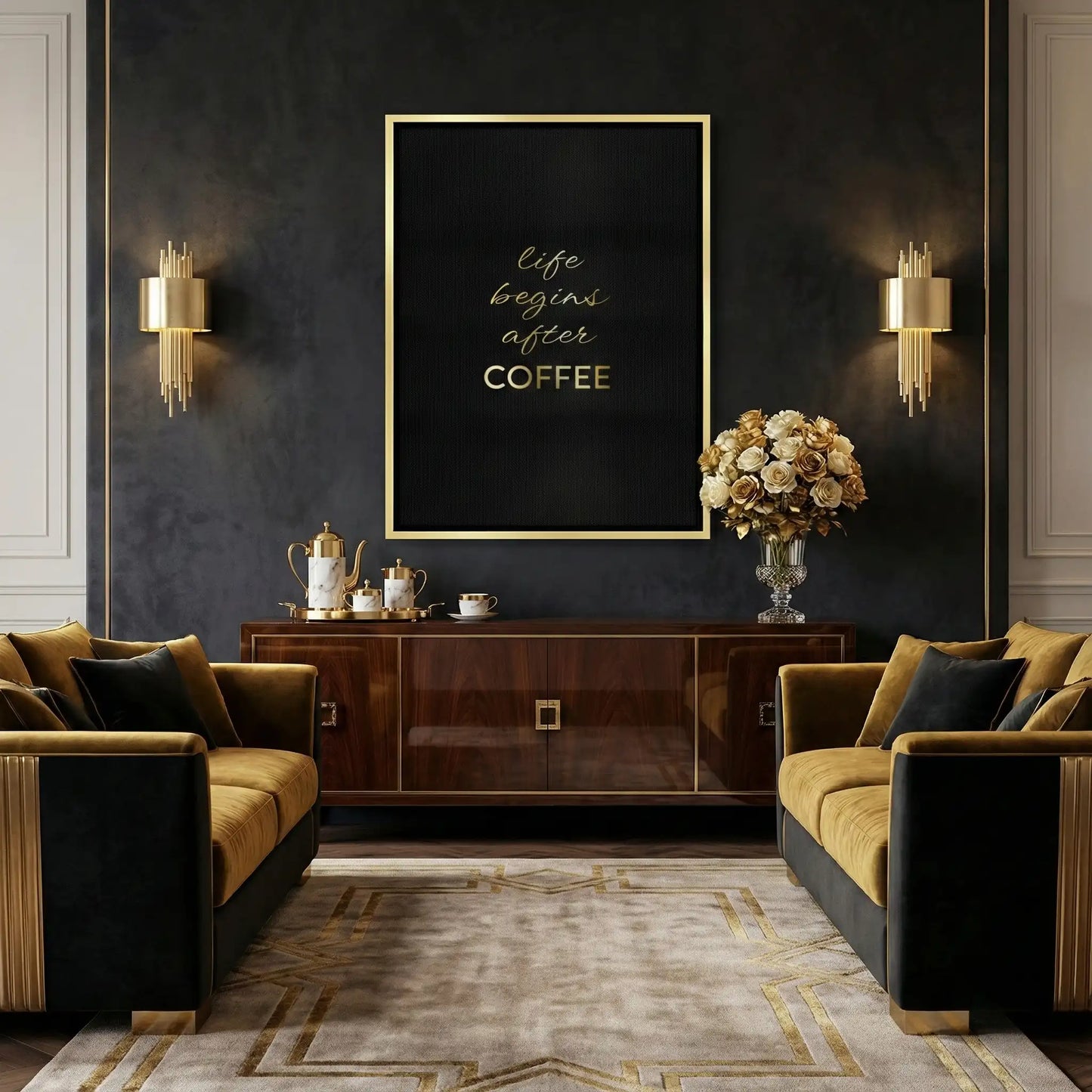 2Life Begins After Coffee - Canvas