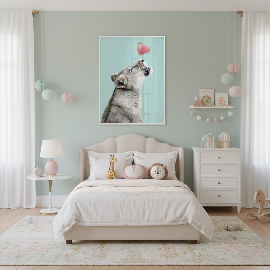 Lion Cub Butterfly - Fine Art - Jasmineart.ae