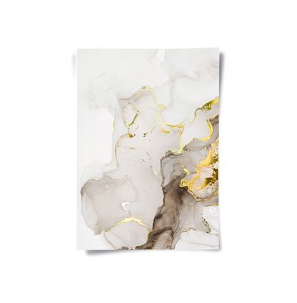 Liquid Gold Diptych Set of 2 - Poster