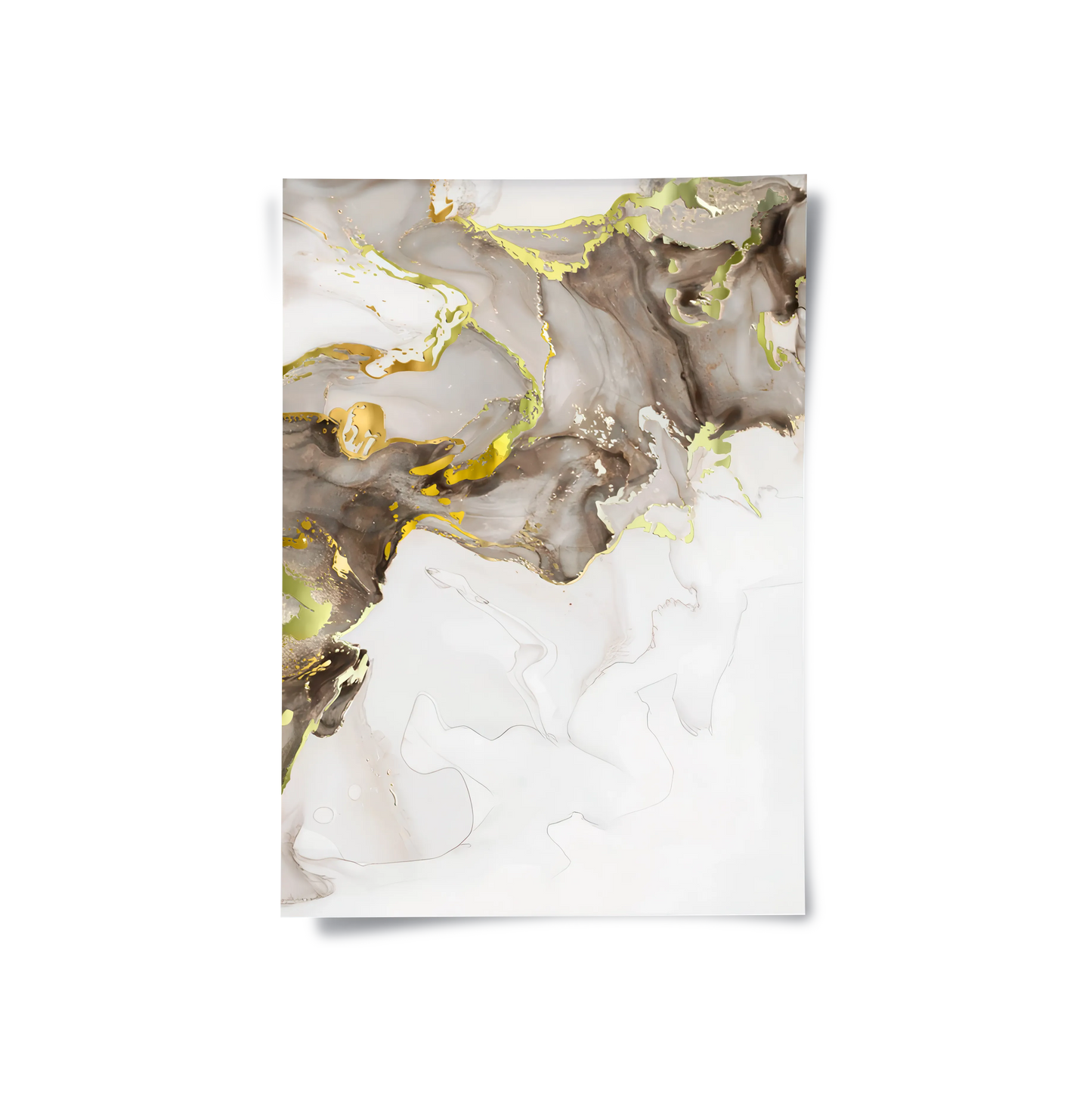 2Liquid Gold Diptych Set of 2 - Poster
