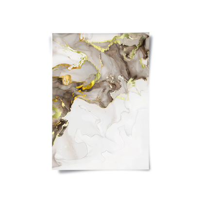 Liquid Gold Diptych Set of 2 - Poster