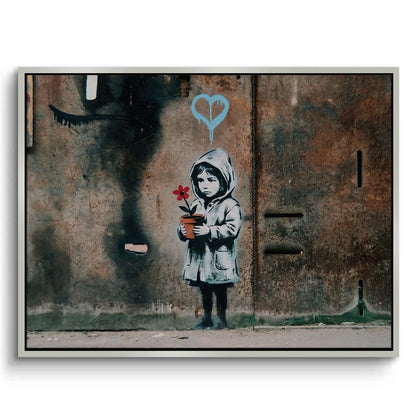 Little Girl with Flower - Canvas