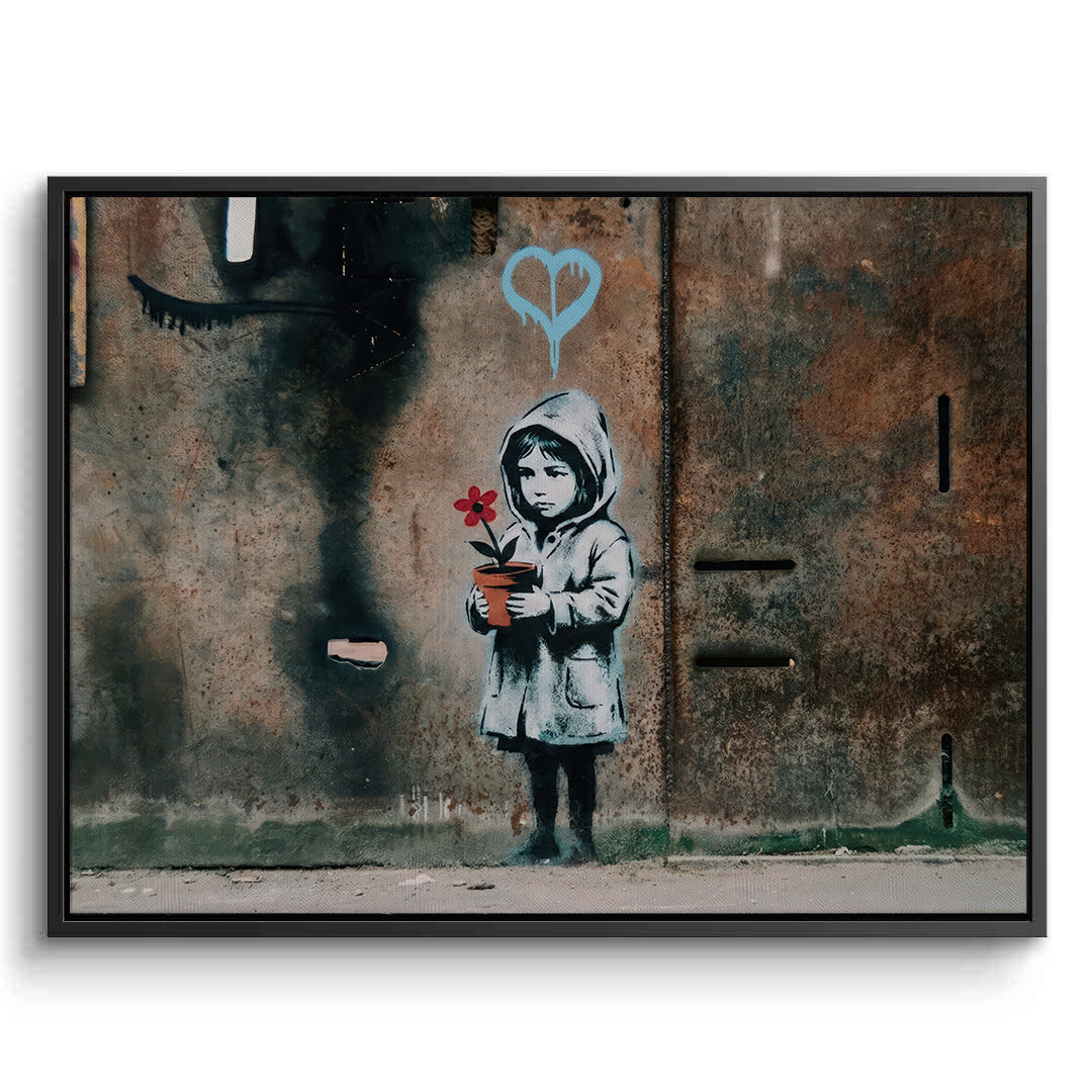2Little Girl with Flower - Canvas