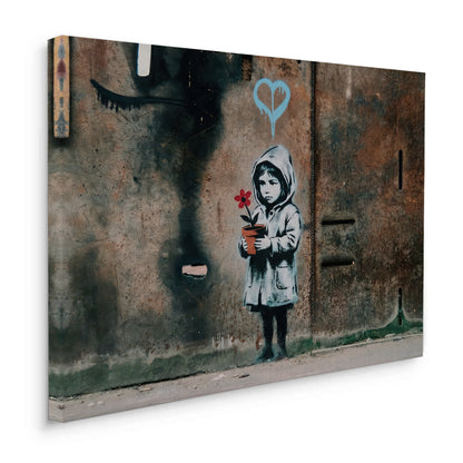 Little Girl with Flower - Canvas