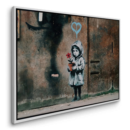 Little Girl with Flower - Canvas