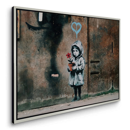 Little Girl with Flower - Canvas