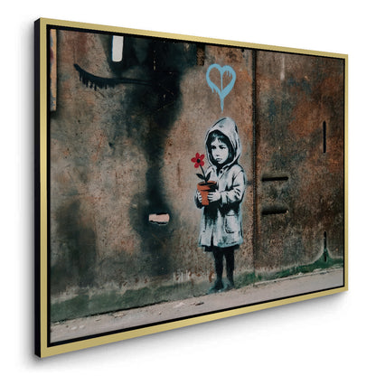 Little Girl with Flower - Canvas