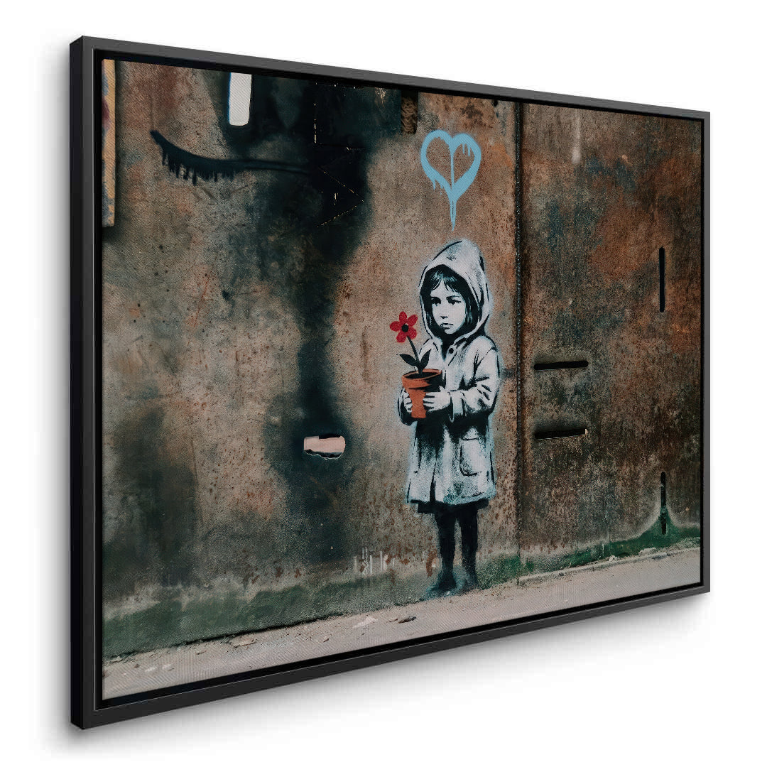 2Little Girl with Flower - Canvas