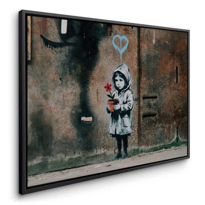 Little Girl with Flower - Canvas