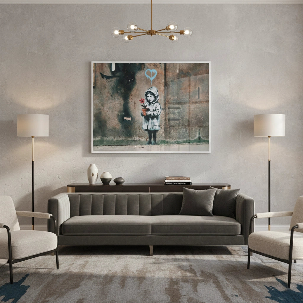 2Little Girl with Flower - Fine Art