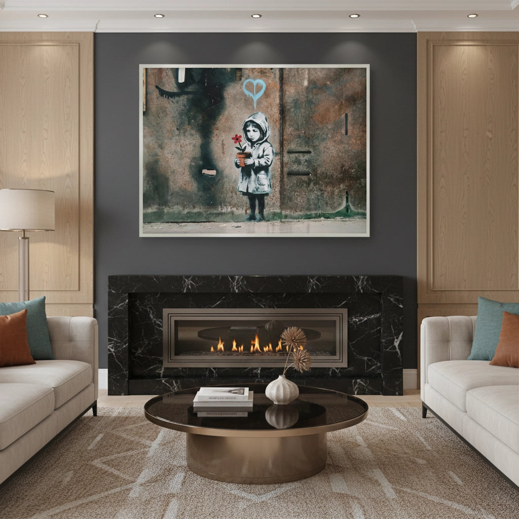 2Little Girl with Flower - Fine Art