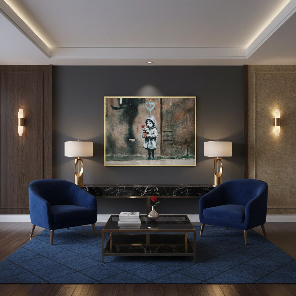 2Little Girl with Flower - Fine Art